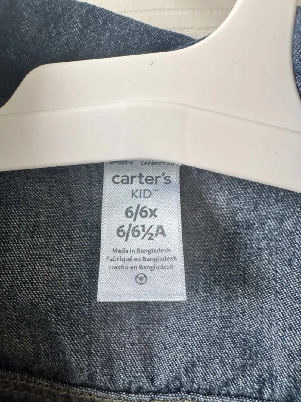 Girl’s Denim Jacket 6/6X Carter’s KID
